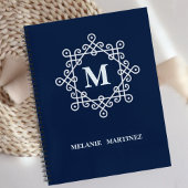 Personalized elegant retro trendy simple monogram notitieboek
