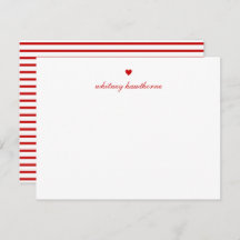 Personalized Elegant Script Red Heart