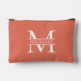 Personalized Elegant Terracotta Monogram and Name Etui