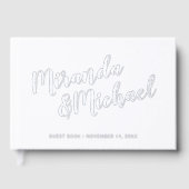 Personalized Elegant White and Silver Wedding (Recto)