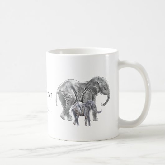 Personalized elephant mother's day koffiemok (Rechts)