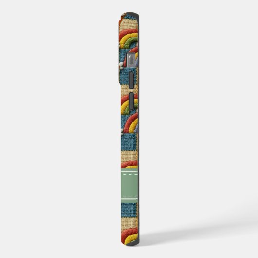 Personalized Embroidered Rainbow Phone Case (Côté gauche)