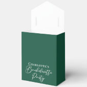 Personalized Emerald Green Bachelorette Party Bedankdoosjes (Open)