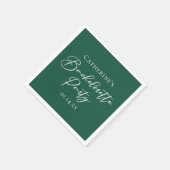 Personalized Emerald Green Bachelorette Party Servet (Hoek)