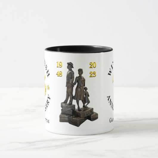 Personalized Empire Windrush 75th Jubileum Mok (Midden)