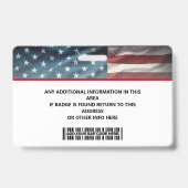 Personalized Employee ID Card - Photo, Barcode, Badge (Achterkant)