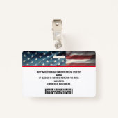 Personalized Employee ID Card - Photo, Barcode, Badge (Achterkant met clip)