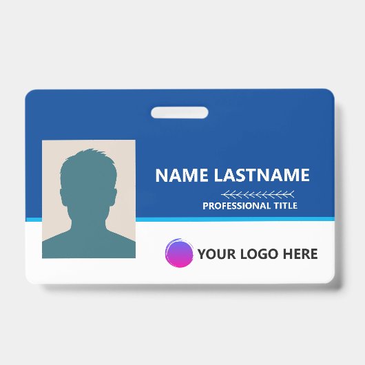 Personalized Employee ID Card - Photo, Barcode, Badge (Voorzijde)