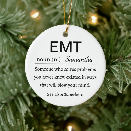 Personalized EMT Definition Keramisch Ornament (Boom)