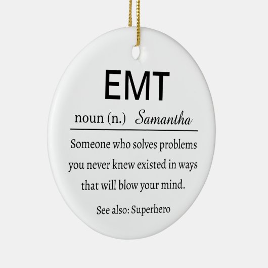 Personalized EMT Definition Keramisch Ornament (Rechts)