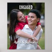Personalized Engagement Photo  Poster (Voorkant)