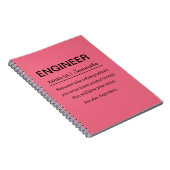 Personalized Engineer Definition Notitieboek (Rechterzijde)