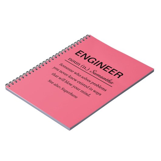 Personalized Engineer Definition Notitieboek (Linkerzijde)