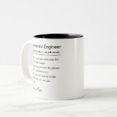 Personalized Environmental Engineer Definition Tweekleurige Koffiemok (Voorkant links)