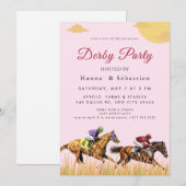 Personalized Equestrian Horse Racing Invite Kaart (Voorkant / Achterkant)