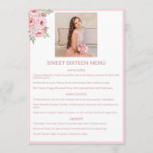 Personalized Event Menu with Photo and Pink (Devant)