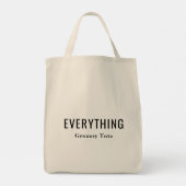 Personalized Everything Reusable Grocery Tote Bag (Dos)