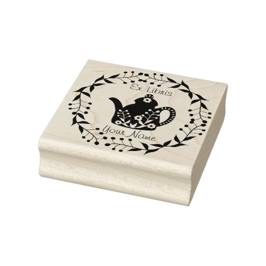 Personalized Ex Libris teapot  Rubberstempel (Stempel)