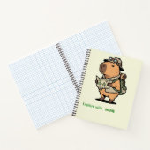 Personalized Explorer Capybara Notebook Notitieboek (Binnen)