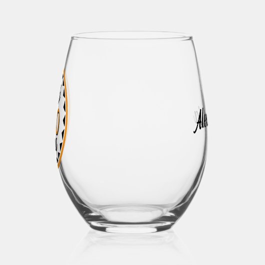 Personalized Fab Boo Lous Halloween Party Design Wijnglas Zonder Voet (Links)