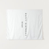 Personalized Fabric Birthday Banner Minimal Wandkleed (Voorkant (horizontaal))