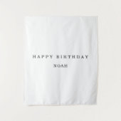 Personalized Fabric Birthday Banner Minimal Wandkleed (Voorkant)