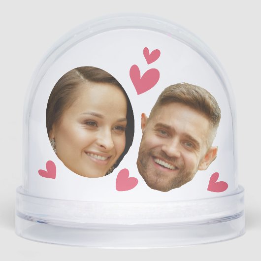 Personalized Face Custom Photo With Heart Couple (Avant)