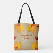 Personalized Fall Squirrel Tote Bag (Dos)