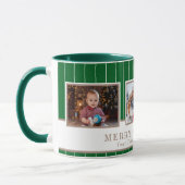 Personalized Family 3 Photo Collage Christmas  Mok (Links)