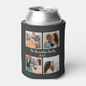Personalized family 4 photo collage template blikjeskoeler (Blikje Voorkant)