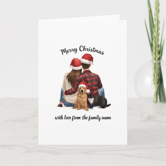 Personalized Family Christmas 2025 Feestdagen Kaart (Voorkant)