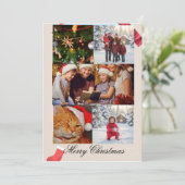 Personalized Family Christmas Card 2025 | Light  Kaart (Staand voorkant)