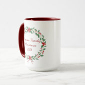 Personalized Family Christmas Mug | Custom Name Ho (Devant gauche)