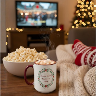 Personalized Family Christmas Mug | Custom Name Ho Mok