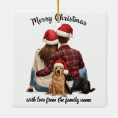 Personalized Family Christmas Ornament 2025 (Achterkant)
