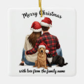Personalized Family Christmas Ornament 2025 (Voorkant)