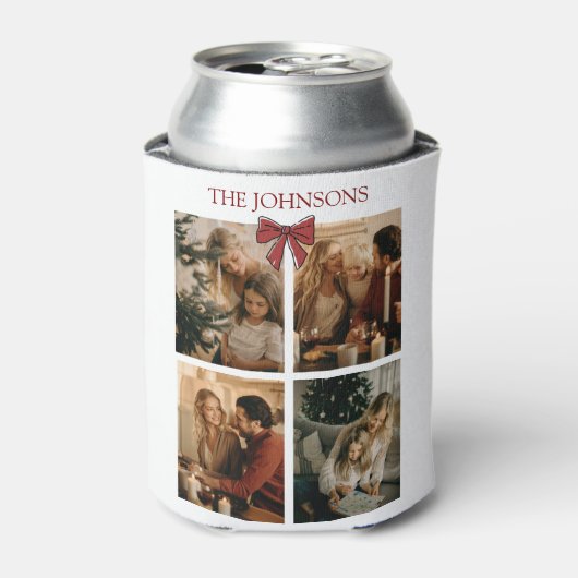 Personalized Family Christmas Photos Can Cooler (Blikje Voorkant)