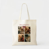 Personalized Family Christmas Photos Tote Bag (Devant)