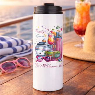 Personalized Family Cruise Name Year Thermosbeker