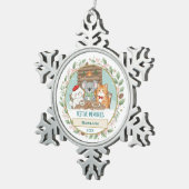 Personalized Family Keepsake Tin Sneeuwvlok Ornament (Rechts)