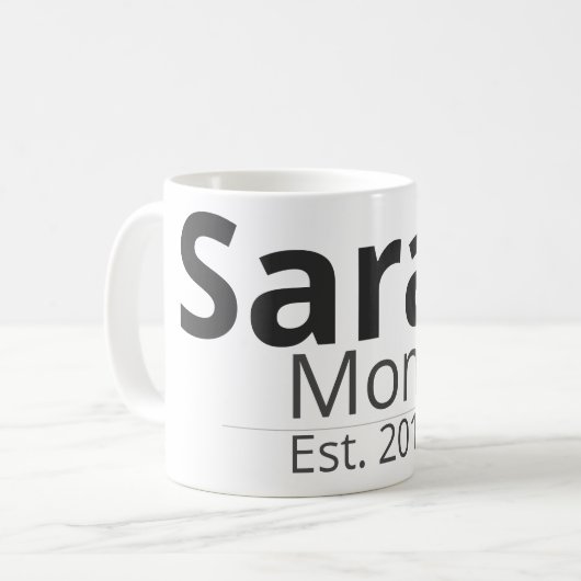 Personalized Family Mug – Custom Name & Role Gift Koffiemok (Voorkant links)