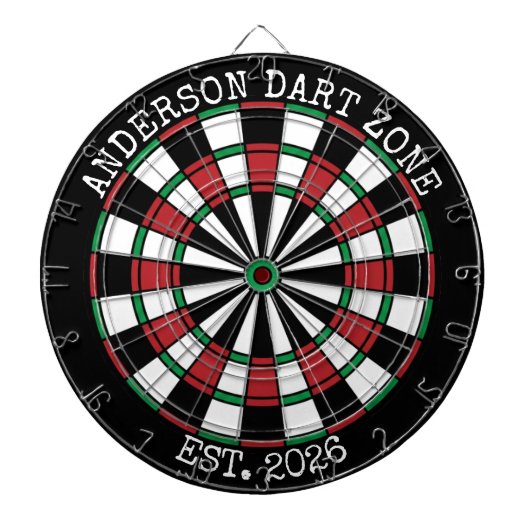Personalized Family Name Dartboard Man Cave Dartbord (Voorkant)