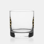 Personalized Family Name Gold Black Dartboard Whisky Glas (Links)