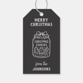 Personalized Family Name Merry Christmas Cookies Cadeaulabel