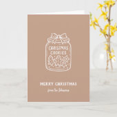 Personalized Family Name Merry Christmas Cookies Kaart (Gele Bloem)