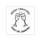 Personalized Family Name Merry Christmas Drink Rubberstempel (Afrduk)