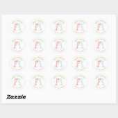 Personalized Family Name Merry Christmas Drinks Ronde Sticker (Vel)