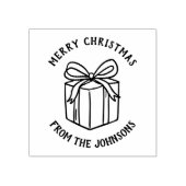 Personalized Family Name Merry Christmas Gift Rubberstempel (Afrduk)