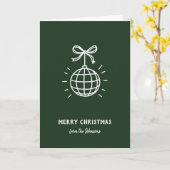 Personalized Family Name Merry Christmas  Kaart (Gele Bloem)