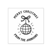 Personalized Family Name Merry Christmas Rubberstempel (Afrduk)